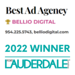 An image showing Bellio Digital as the "Best Ad Agency" winner for 2022 in Fort Lauderdale Magazine.